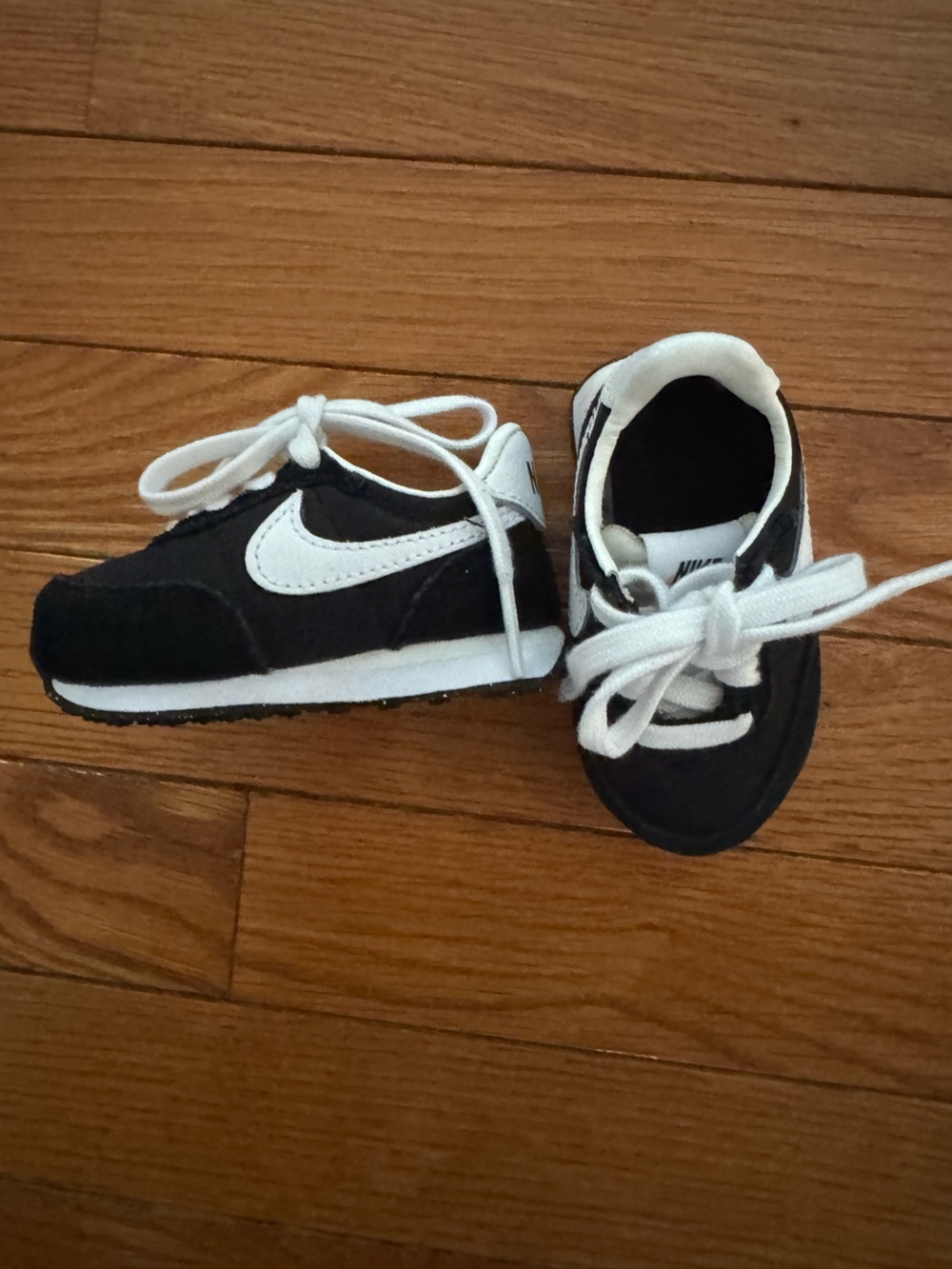 Nike Kids Black and White Swoosh Retro Sneakers